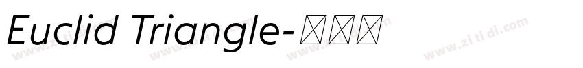 Euclid Triangle字体转换